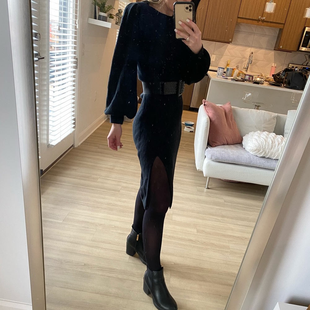 Long sleeve sweater dress